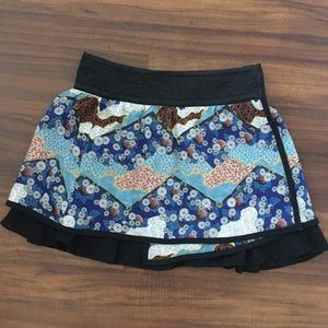 Proenza Schouler Blue and Black Mini Skirt
